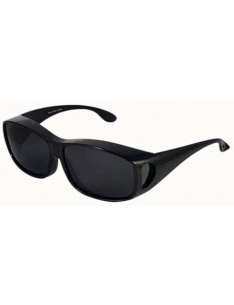 Oval Polarized Fit Over Sunglasses Cover Wrap Driving Anti Glare(GOOD PRICE)- 14.99 - Black - CA18886E7RT $11.76