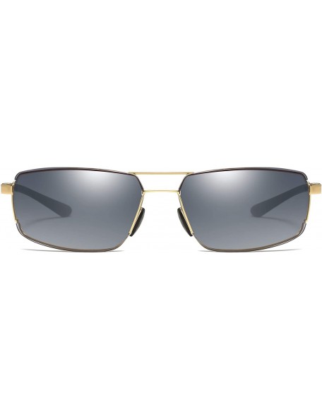 Square Fashion Lightweight Mens Sunglasses Driving Fishing Golf Sunglasses for Men Women - Gold/Gray - C818UOIG0S6 $13.22