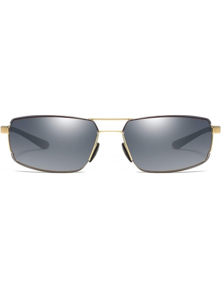 Square Fashion Lightweight Mens Sunglasses Driving Fishing Golf Sunglasses for Men Women - Gold/Gray - C818UOIG0S6 $13.22