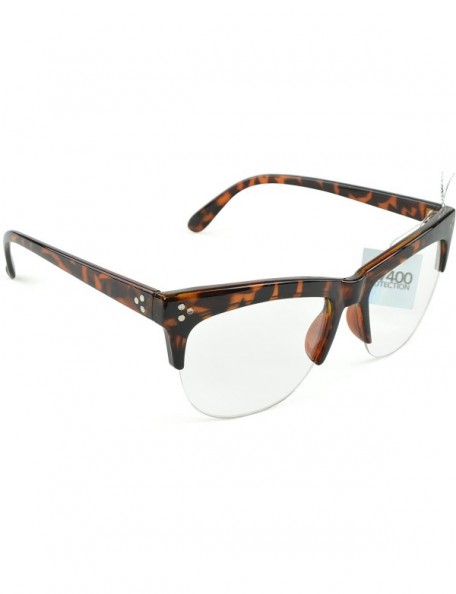 Oversized Unisex Modern Bold Fashion UV Lens Sunglasses in Assorted Colors - Tortoise - CB129KC0LAX $7.20