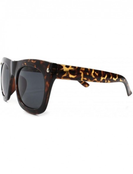 Oversized Vintage Retro Fashion Hip Hop Mens Womens Oversized Square Sunglasses - Tortoise - C31892DZX8A $13.49