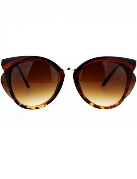 Butterfly Unique Butterfly Fashion Sunglasses Stylish Layered Extended Lens UV 400 - Brown - C218959C06T $9.26