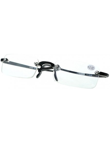 Rimless Multi-color Lightweight Unisex Design Frameless Reading Presbyopic Glasses - Black - CM187EM02QI $7.77