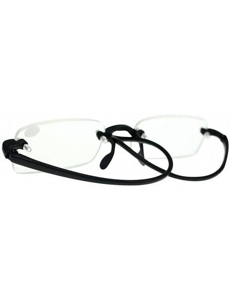 Rimless Multi-color Lightweight Unisex Design Frameless Reading Presbyopic Glasses - Black - CM187EM02QI $7.77