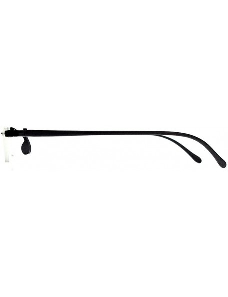 Rimless Multi-color Lightweight Unisex Design Frameless Reading Presbyopic Glasses - Black - CM187EM02QI $7.77