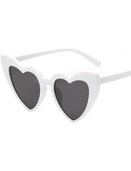 Wayfarer Heart Shaped Retro Cateye Sunglasses for Women-Transparent Candy Color Glasses Tinted Eyewear Thick Slices - A - CH1...