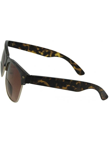 Wayfarer Big Retro Frame Bifocal Sunglass For Men B38 - Tortoise/Clear Frame Brown Lens - C318KI2G6Y9 $13.90