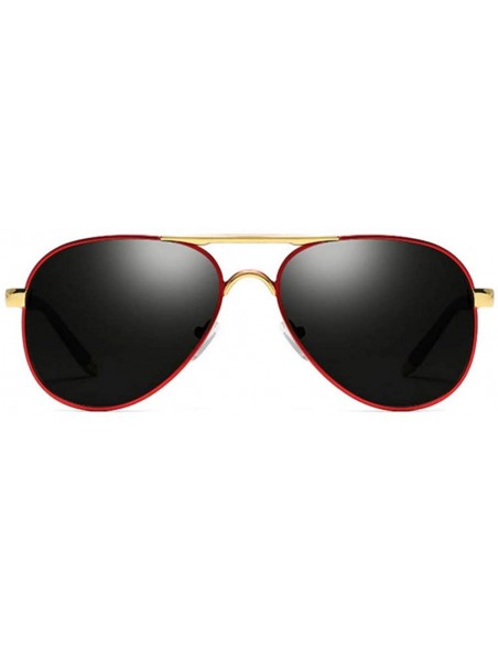 Oversized Polarized Sunglasses for Men and Women Unbreakable Frame UV400 - Red - C71997I5LN9 $24.62