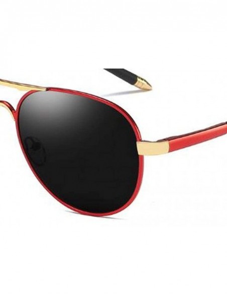 Oversized Polarized Sunglasses for Men and Women Unbreakable Frame UV400 - Red - C71997I5LN9 $24.62