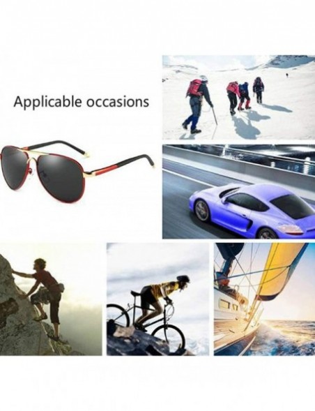 Oversized Polarized Sunglasses for Men and Women Unbreakable Frame UV400 - Red - C71997I5LN9 $24.62