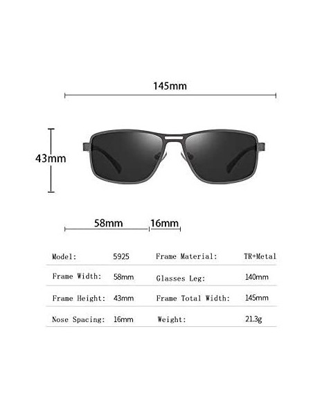 Round Mens Driving Sunglasses Polarized Outdoor Riding Vintage Square Night Vision Glasses - CC199L8Y87Z $19.72