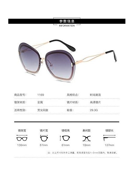 Rimless Fashion Women's Irregularity Frame Sunglasses Shades Acetate Frame UV Glasses Colorful Sunglasses - B - CT18TRZDWN3 $...