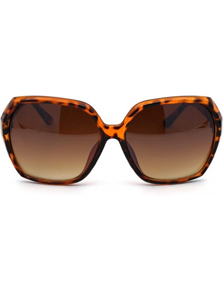 Rectangular Womens Chic Butterfly Designer Fashion Plastic Sunglasses - Tortoise Brown - CV18WOUUR4Z $12.00