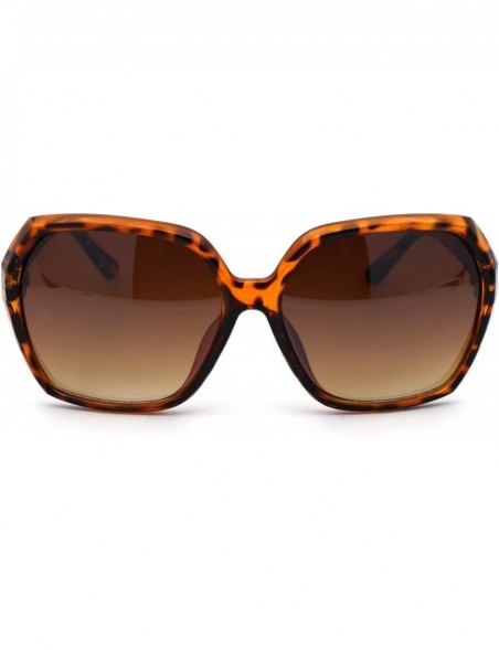 Rectangular Womens Chic Butterfly Designer Fashion Plastic Sunglasses - Tortoise Brown - CV18WOUUR4Z $12.00