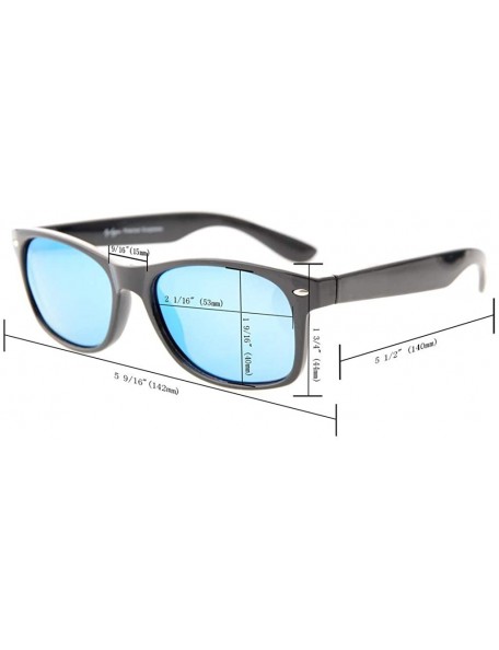 Square 5 Pairs Polarized Sunglasses Classic Frame For Men Women - 5pcs Black Frame-grey Lens - CR18ATZQUY6 $23.51