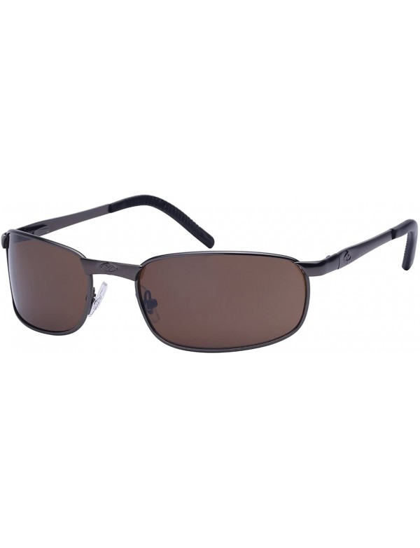 Sport Men's Metal Frame Sunglasses with Flash Mirrored Lens 25080S-FM - Matte Gunmetal - CD126FWN9Z1 $12.49