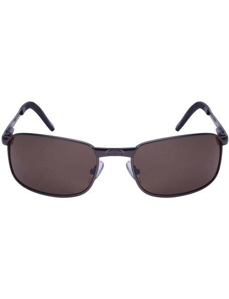 Sport Men's Metal Frame Sunglasses with Flash Mirrored Lens 25080S-FM - Matte Gunmetal - CD126FWN9Z1 $12.49