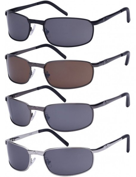 Sport Men's Metal Frame Sunglasses with Flash Mirrored Lens 25080S-FM - Matte Gunmetal - CD126FWN9Z1 $12.49