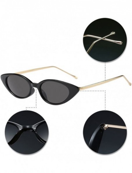 Oversized Womens Fashion Small-Frame Glasses Sunglasses Vintage Metal Frame UV400 - Style 01 - C518GUDZ7HM $9.00