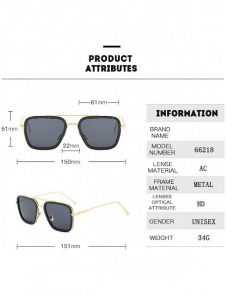 Rectangular Vintage Sunglasses Men Women Goggles Windproof Steam Punk Sun Glasses - C1 - CV194OI4SEX $16.21