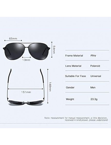 Aviator Male Polarized Sunglasses anti-glare polarized driving Sunglasses - A - CB18Q06UXXZ $21.38