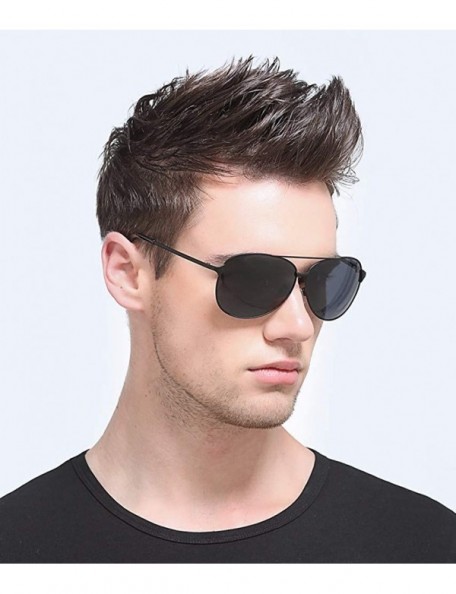 Aviator Male Polarized Sunglasses anti-glare polarized driving Sunglasses - A - CB18Q06UXXZ $21.38