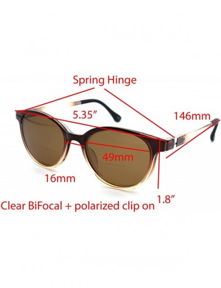 Square Clear Bifocal + Polarized Magnetic Clip on - Polarized Sunglasses New Arrived - CT18LM7NQXS $21.35