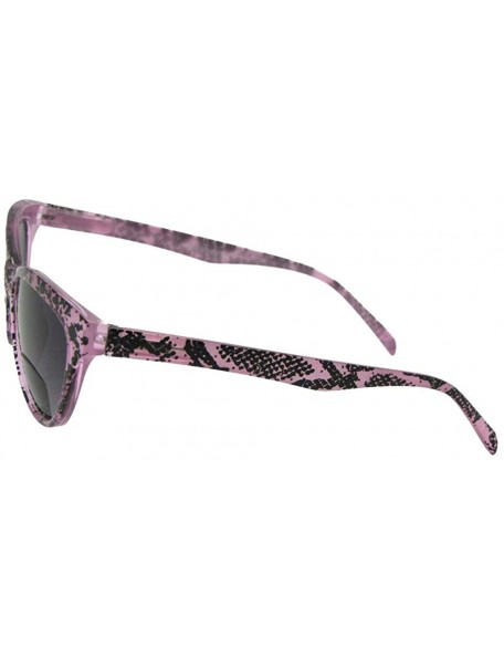 Cat Eye Small Cat Eye Animal Print Womens Bifocal Sunglasses B77 - Lite Purple Pattern Gray Lenses - CW18H8M5HHG $12.10