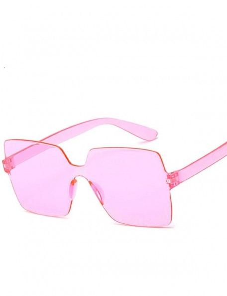 Oversized Fashion Sunglasses Women Red Yellow Square Sun Glasses Driving Shades UV400 Oculos De Sol Feminino - Double Pink - ...