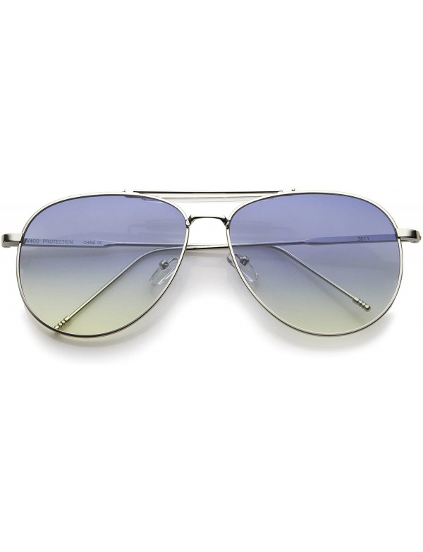 Classic Metal Pilot Aviator Fashion Sunglasses - Maroon - CO18SGRMXSQ