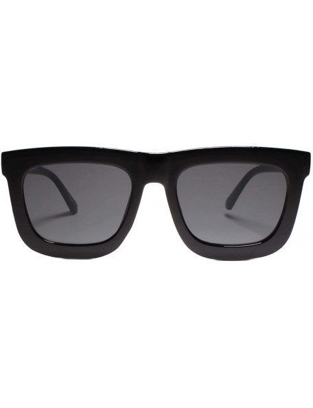 Square Retro Stylish 90s 00s Hip Hop Dope Night Clubbing Square Sunglasses - Black - C618YYHETGE $14.89