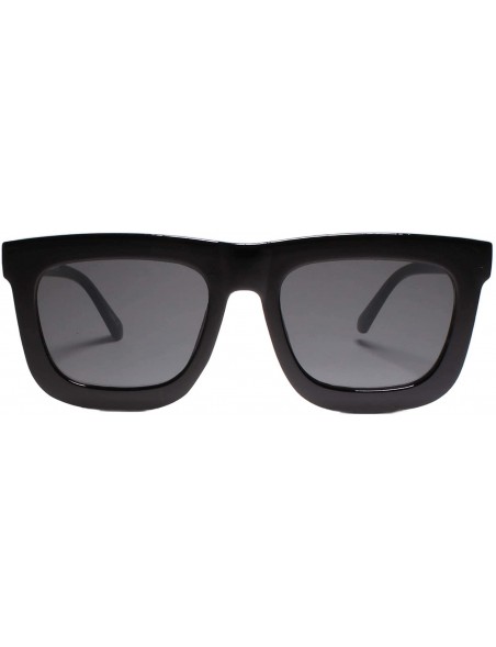 Square Retro Stylish 90s 00s Hip Hop Dope Night Clubbing Square Sunglasses - Black - C618YYHETGE $14.89