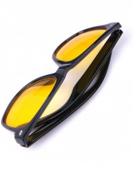 Square Unisex Yellow Lenses Night-Vision Glasses Night Driving Glasses - C1193W9SWO7 $11.02