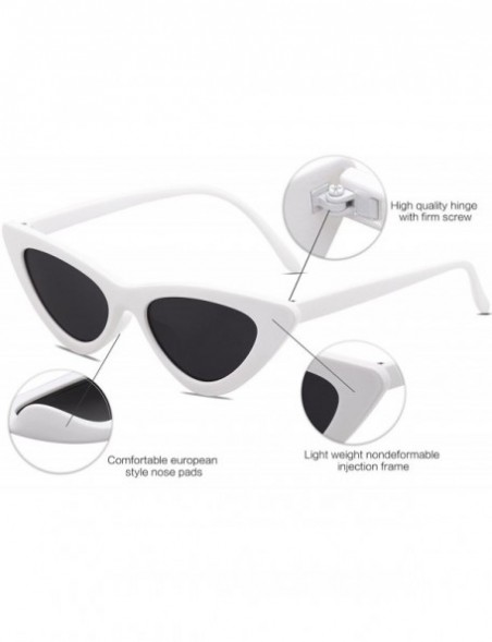 Goggle Vintage Cat Eye Sunglasses for Women and Girl Kids - Mother & daughter Matching - White for Adult - CY18YX8K8O9 $8.18