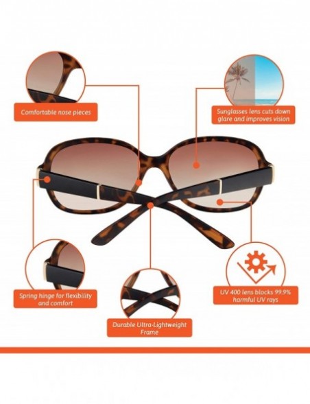 Oversized Classic 60s Vintage Sunglasses for Women-Retro Frame Design Polarized - CK18U3EKYUL $10.13