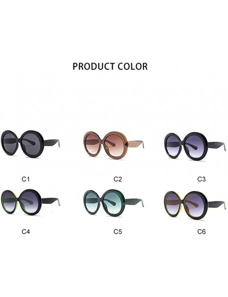 Oversized Oversized Round Sunglasses for Women UV400 - C5 - CL198CALNTI $9.90