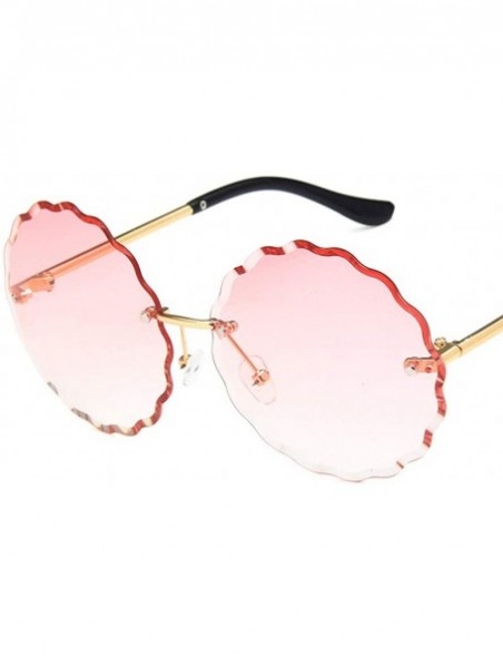 Round Unisex Sunglasses Retro Pink Drive Holiday Round Non-Polarized UV400 - Pink - C218RI0SI8H $8.98