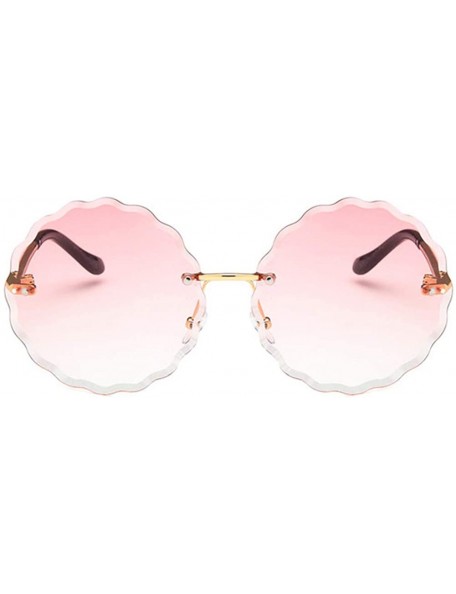 Round Unisex Sunglasses Retro Pink Drive Holiday Round Non-Polarized UV400 - Pink - C218RI0SI8H $8.98