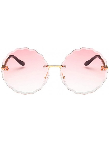 Round Unisex Sunglasses Retro Pink Drive Holiday Round Non-Polarized UV400 - Pink - C218RI0SI8H $8.98