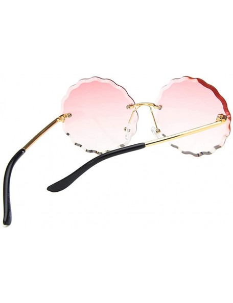 Round Unisex Sunglasses Retro Pink Drive Holiday Round Non-Polarized UV400 - Pink - C218RI0SI8H $8.98