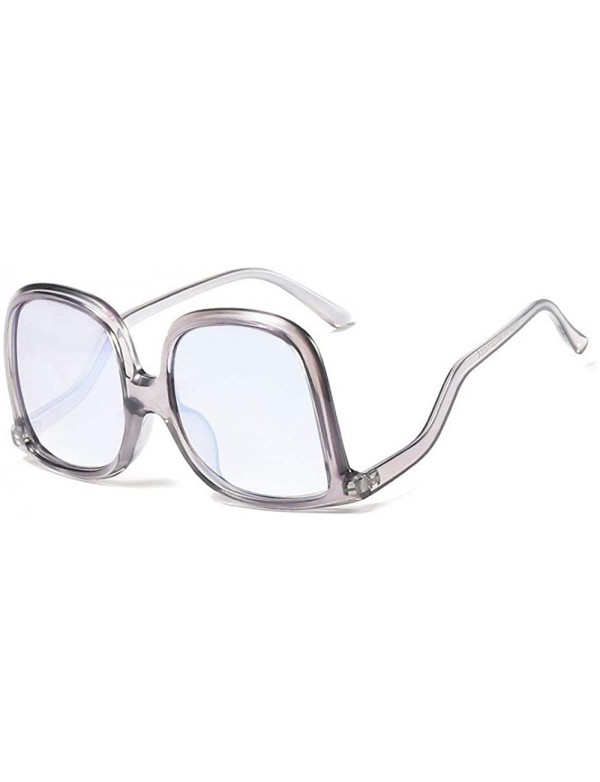 Square 2020 Unique Designer Irregular Oversized Sunglasses Ladies Retro Square Womens Shades Sun Glasses - Grey - CL194CC27QR...