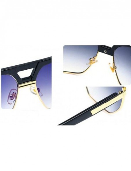 Aviator Stylish metal frame material- ladies coated sunglasses retro sunglasses - F - CN18S89R6DL $39.43