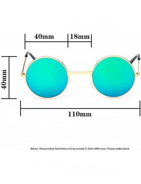 Round Cool Retro Black Blue Round Kids Sunglasses Little Girl/boy Baby Child Glasses Goggles Oculos UV400 Small Face - CK197Y...