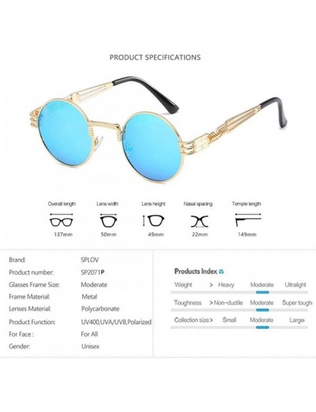 Aviator New Fashion Polarized Sunglasses For Men And Women Retro P8 Silver IceBlue - P2 Gold Grey - CZ18YZW278K $11.53