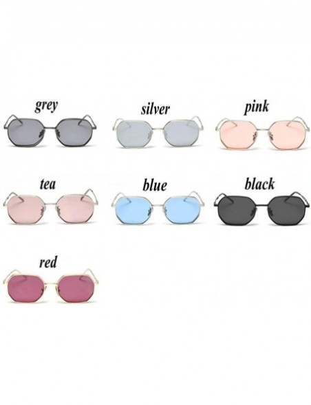 Square fashion retro small square polarized sunglasses trend unisex luxury brand designer girls sunglasses - Grey - CE193AK9Q...