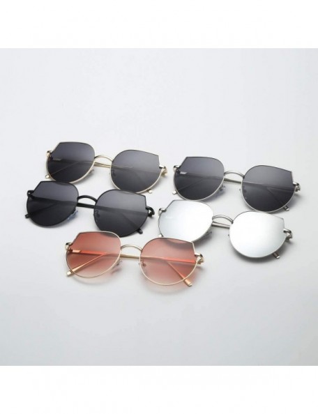 Aviator Women Classic Small Cat Eyes Shape Sunglasses Vintage Glasses Retro Metal Frame - E - CJ196SOC8Y3 $9.58