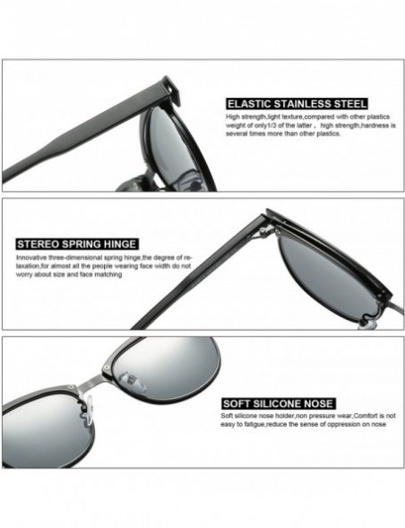 Wayfarer Sunglasses for Men Women Polarized sunglasses Fashion Vintage Wayfarer Sun Glasses - C2 - CI18E7C44ZT $10.96