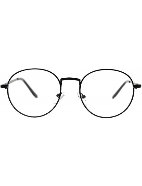 Round Round Circle Frame Clear Lens Glasses - 070_black - C6188YZUSXR $8.08