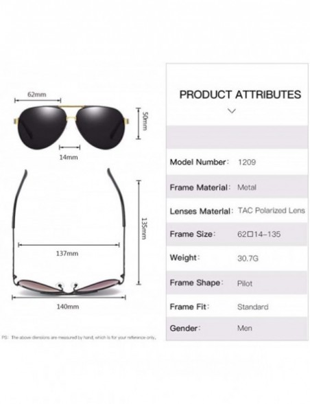 Aviator Polarized sunglasses for men clam glasses authentic driving glasses - E - CV18QQ20QQG $35.28