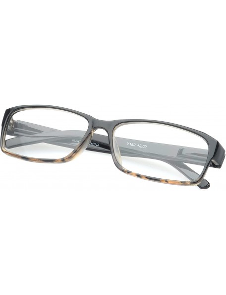 Square 'Lynton' Rectangle Reading Glasses - Brown-1.50 - CD11P2VK0KT $18.54